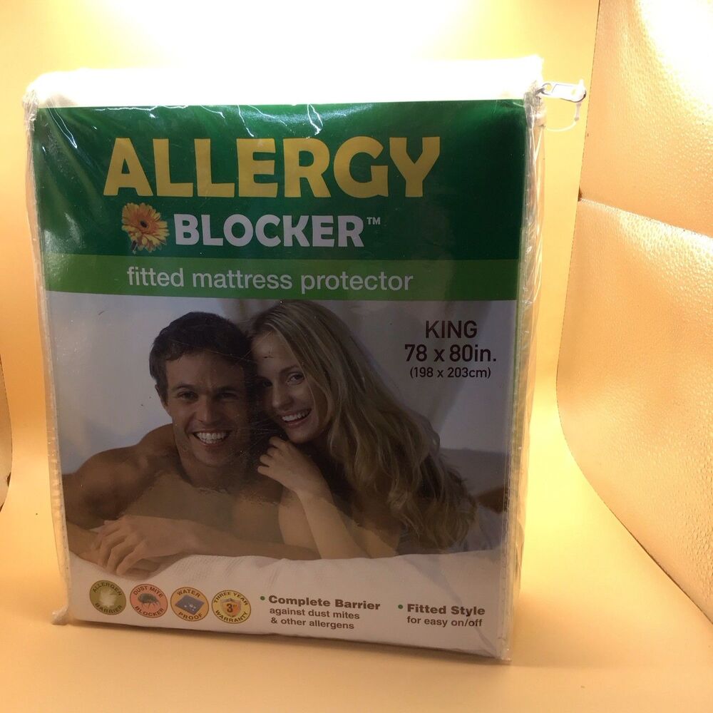 Allergy Blocker Fitted Mattress Protector King 78 X 80in (198 X 203cm)